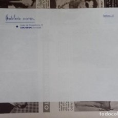 Colecionismo de Revistas e Jornais: NOTA DEL HOTEL ANDALUCIA GRANADA DE LANJARON. Lote 364856201