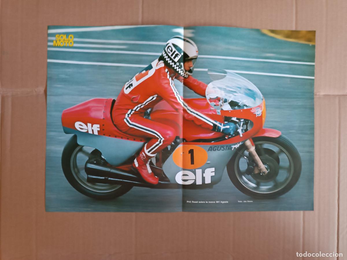 Coleccionismo de Revistas y Peri&oacute;dicos: POSTER REVISTA SOLO MOTO ACTUAL N&ordm; 8 A&Ntilde;O 1975. PHILL READ. MV AUGUSTA.