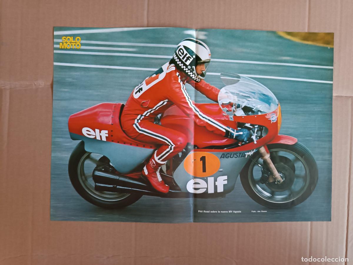 Coleccionismo de Revistas y Peri&oacute;dicos: POSTER REVISTA SOLO MOTO ACTUAL N&ordm; 8 A&Ntilde;O 1975. PHILL READ. MV AUGUSTA.