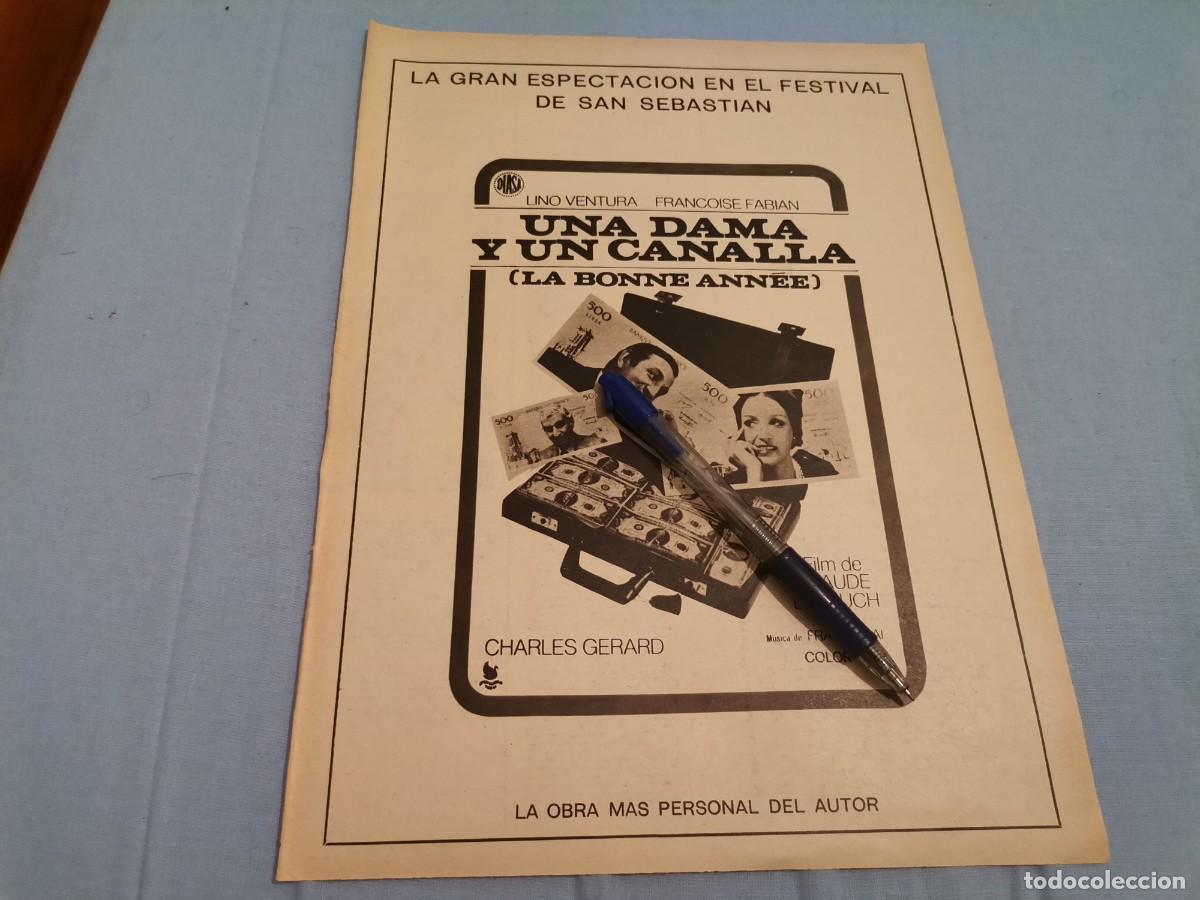 Coleccionismo de revistas y peri&oacute;dicos: CARTELERA CINE UNA DAMA Y UN CANALLA LINO VENTURA REVERSO MARILYN MONROE RECORTE REVISTA 1973