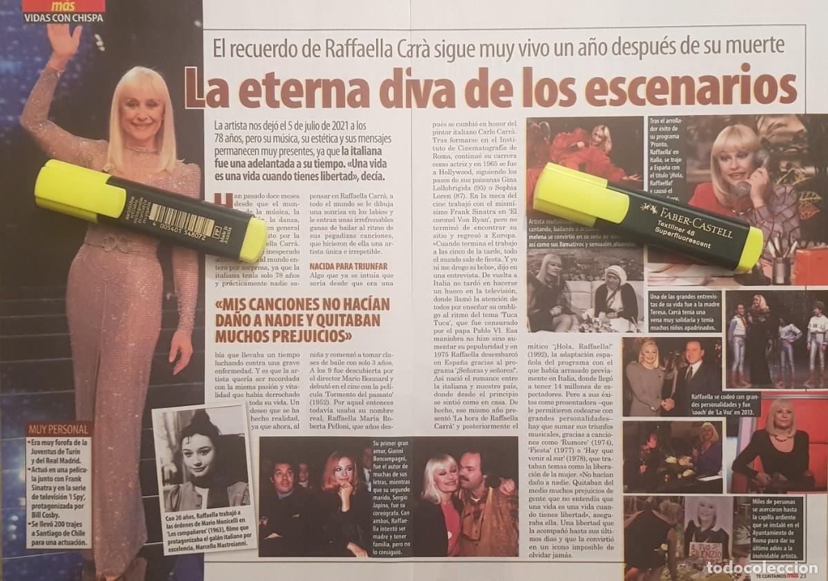 Coleccionismo de Revistas y Peri&oacute;dicos: Reportaje Raffaella Carra 11.07.2022