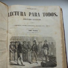 Coleccionismo de Revistas y Periódicos: LECTURA PARA TODOS, SEMANARIO ILUSTRADO GRABADOS, 1 TOMO, 52 NUMEROS, AÑO 1861, VER FOTOS. Lote 365851516