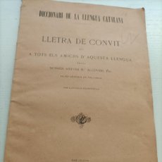 Coleccionismo de Revistas y Periódicos: LLETRA DE CONVIT 1902. Lote 365852316