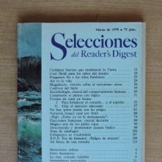 Coleccionismo de Revistas y Periódicos: REVISTA SELECCIONES DEL READER`S DIGEST, TOMO LXXV Nº448, MARZO 1978 L5922. Lote 365984511