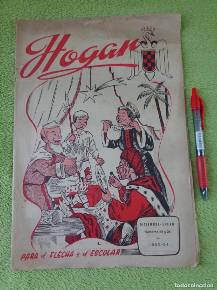 Coleccionismo de revistas y peri&oacute;dicos: Revista HOGAR - Falange Legi&oacute;n de Flechas 1953-54 -Recortable de la Conquista de Granada - Valencia