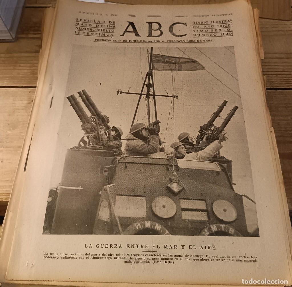 Coleccionismo de Revistas y Peri&oacute;dicos: ABC SEVILLA, 3 MAYO 1940, WWII, TRIUNFO ALEMAN EN NORUEGA,, ETC,,15 PAGINAS
