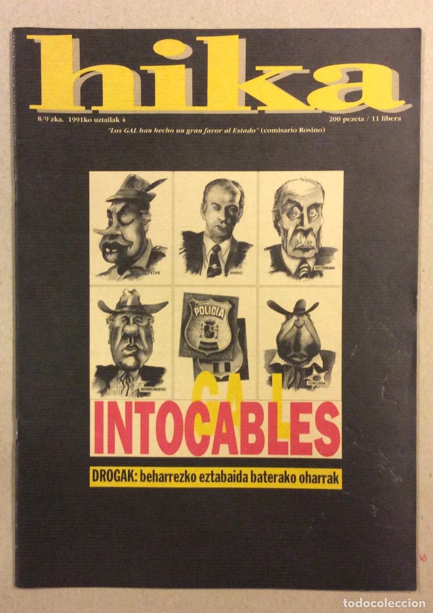 Collezionismo di Riviste e Giornali: HIKA N&deg; 8/9 (1991). REVISTA POL&Iacute;TICA VASCA IZQUIERDA ABERTZALE. LOS GAL. VER SUMARIO EN FOTOGRAF&Iacute;AS