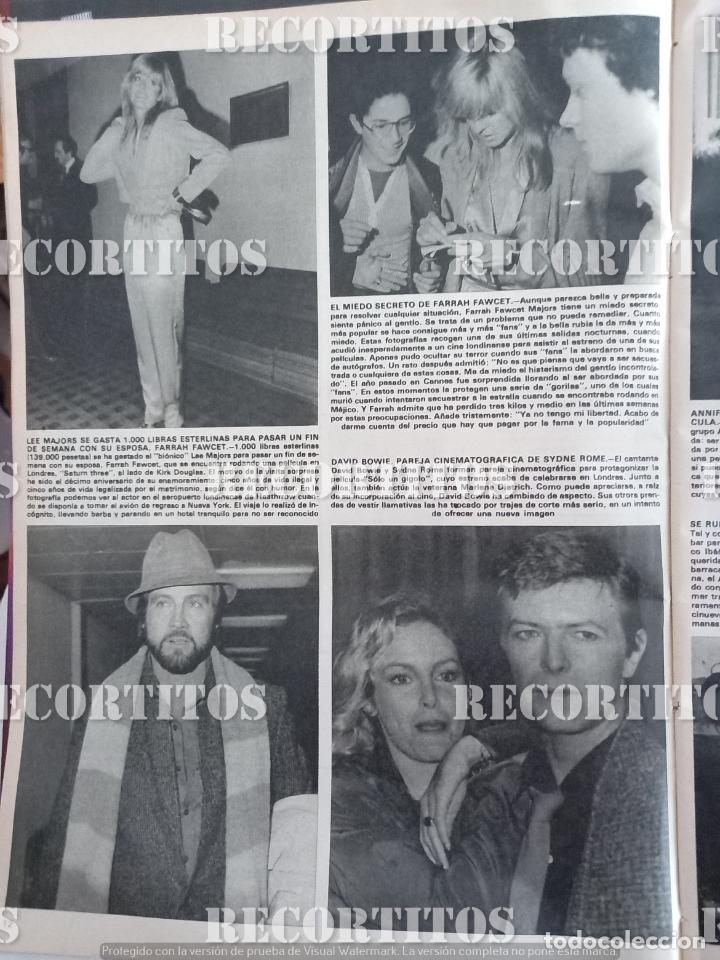 Coleccionismo de revistas y peri&oacute;dicos: LEE MAJORS FARRAH FAWCETT DAVID BOWIE