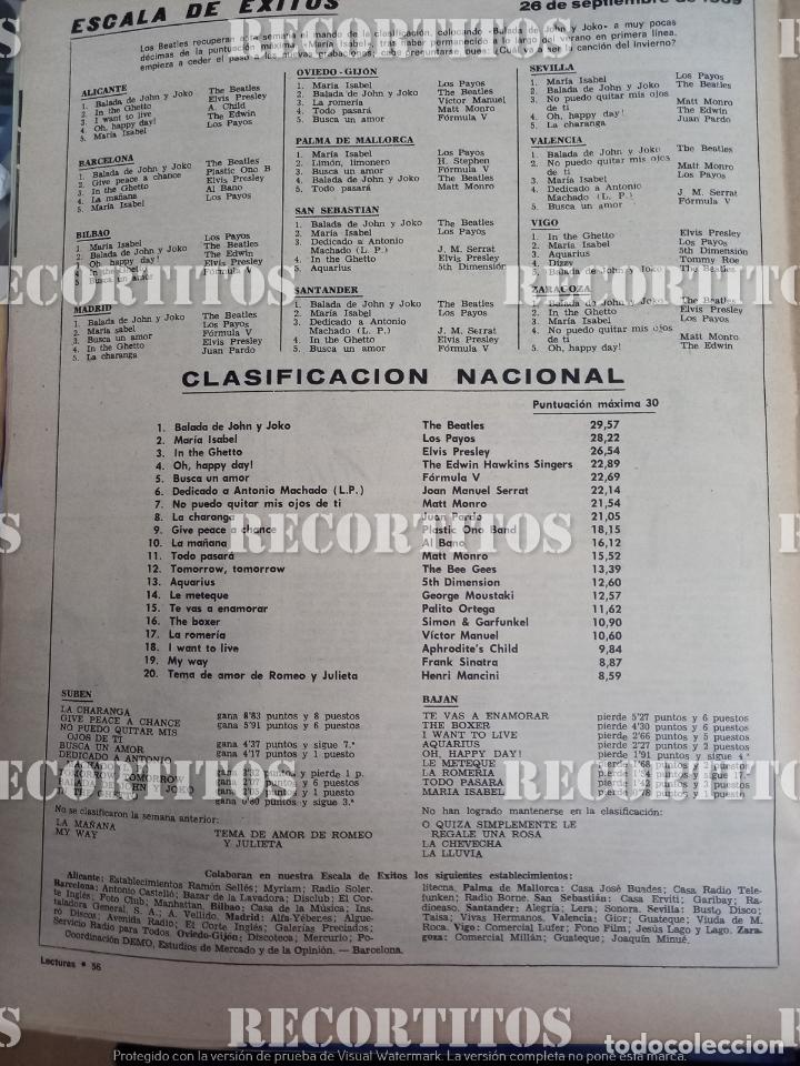 Coleccionismo de revistas y peri&oacute;dicos: escala de exitos the beatles los payos elvis presley