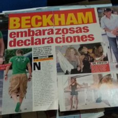 Coleccionismo de Revistas y Periódicos: RECORTES 5 HOJAS DE REVISTAS - LOS BECKHAM - NURIA ROCA - GRIMALDI. Lote 366829056