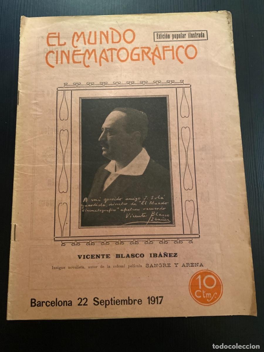 Coleccionismo de revistas y peri&oacute;dicos: Cine revista el mundo cinematogr&aacute;fico 1917 n&uacute;mero 16 Vicente Blasco Iba&ntilde;ez