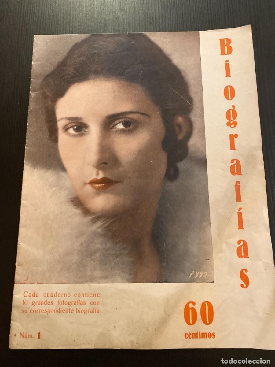 Collezionismo di Riviste e Giornali: Cine revista Suplemento Biograf&iacute;as cuaderno 16 grandes fotograf&iacute;as n&uacute;mero 1