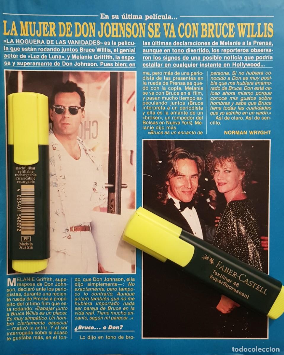 Coleccionismo de Revistas y Peri&oacute;dicos: Reportaje Don Johnson / Bruce Willis 24.11.1990