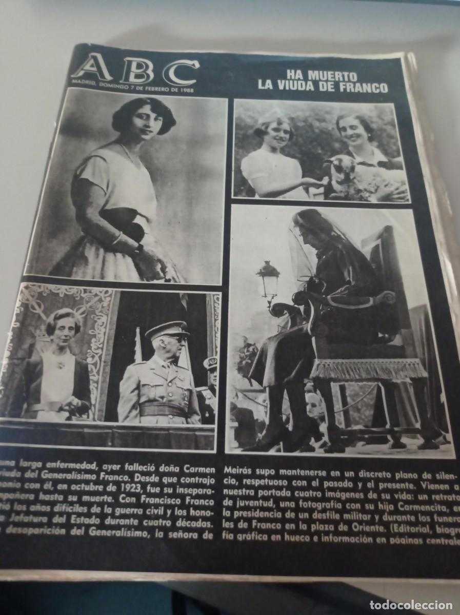 Coleccionismo de Revistas y Peri&oacute;dicos: PERI&Oacute;DICO ABC DOMINGO 7 FEBRERO 1988 REF. UR MES 4
