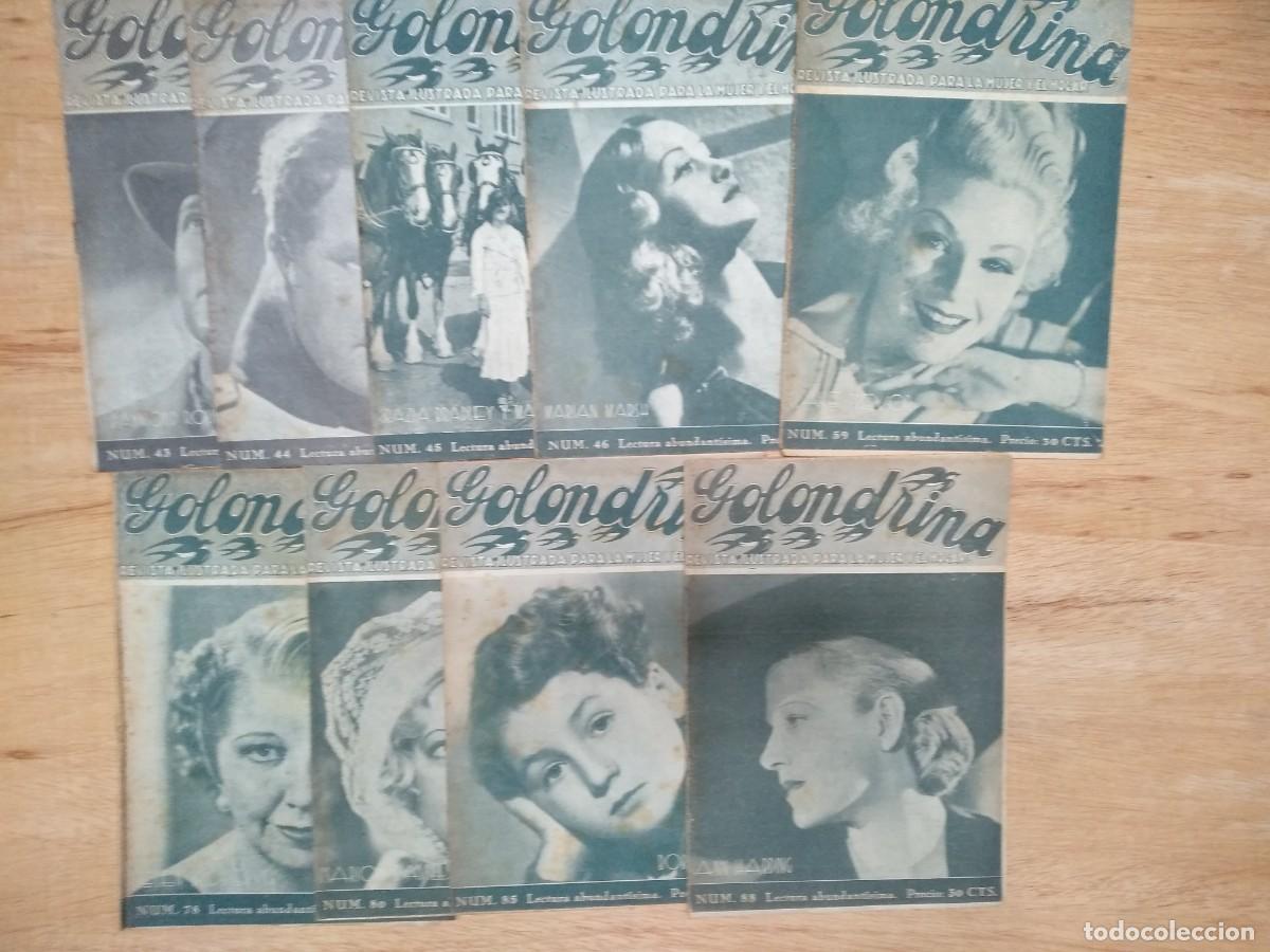Coleccionismo de Revistas y Peri&oacute;dicos: lote 9 revistas, GOLONDRINA revista ilustrada para la mujer a&ntilde;o 1936-37,