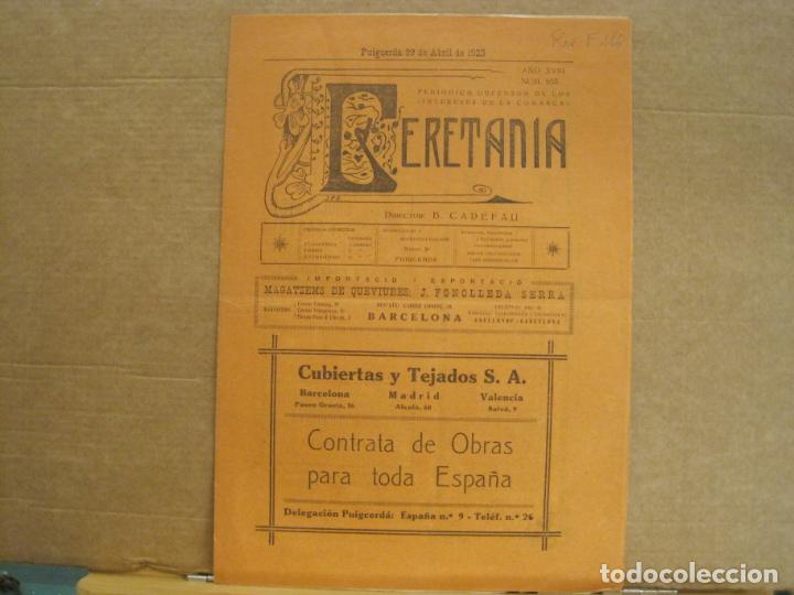 Collection Magazines and Newspapers: PUIGCERDA-CERETANIA- 22 ABRIL 1923-NUM 855-PERIODICO DEFENSOR DE LA COMARCA-VER FOTOS-(K-7553)