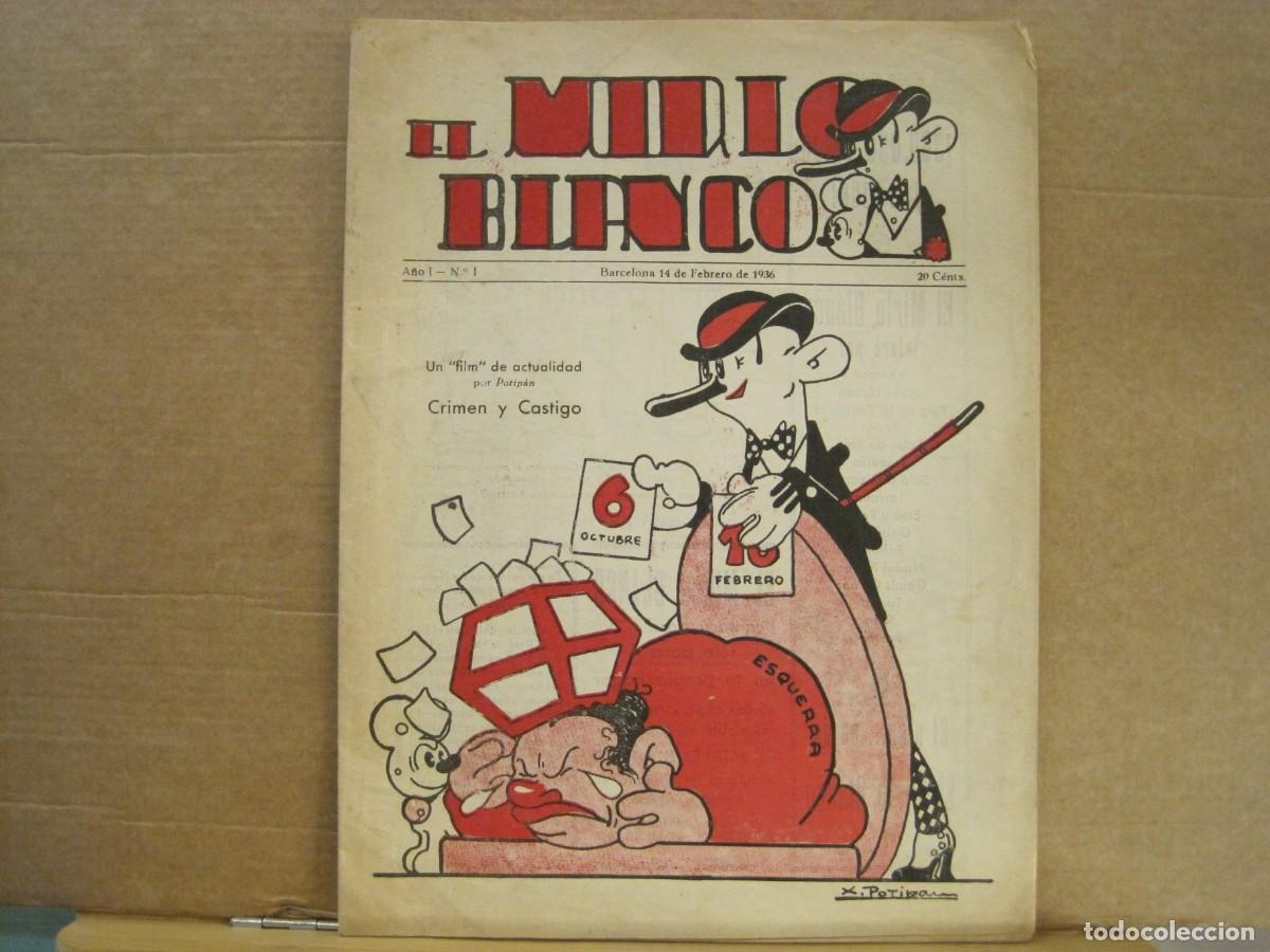 Collezionismo di Riviste e Giornali: EL MIRLO BLANCO-NUMERO 1 ORIGINAL-14 FEBRERO 1936-REVISTA ANTIGUA CATALANA-VER FOTOS-(V-23.680)