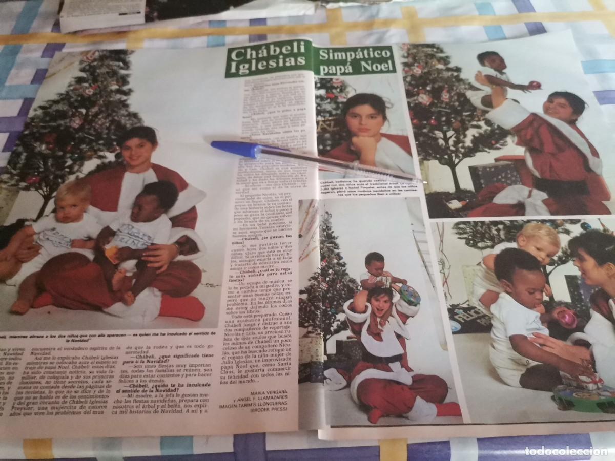 Collezionismo di Riviste e Giornali: CHABELI IGLESIAS 2 PAG REVERSO BAUTIZO DE FRANCISCO FRANCO MARIA SUELVES 3 PAG. RECORTE REVISTA 1985