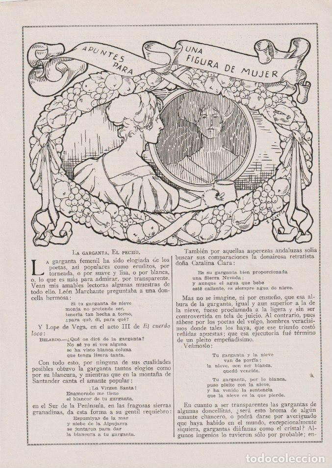 Coleccionismo de Revistas y Peri&oacute;dicos: Apuntes para la figura de mujer / el Bachiller Francisco de Osuna; dibujo de Varela - 1923