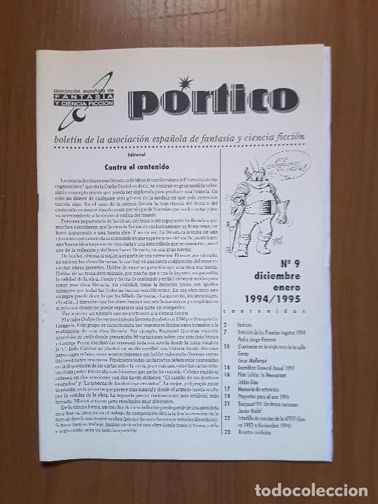 Collezionismo di Riviste e Giornali: P&oacute;rtico 9. Bolet&iacute;n de la Asociaci&oacute;n Espa&ntilde;ola de Fantas&iacute;a y Ciencia Ficci&oacute;n.