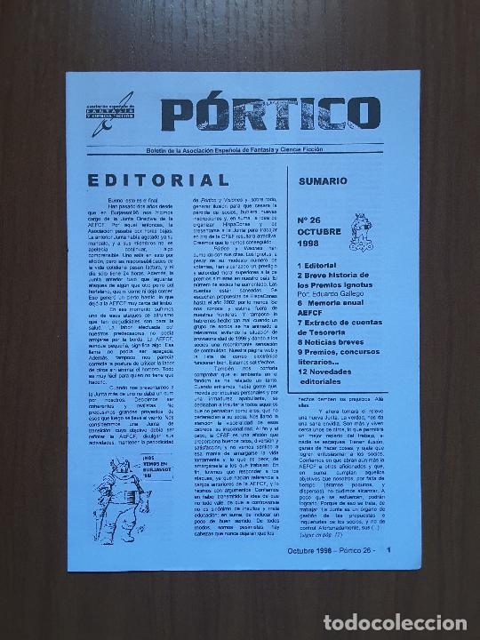Colecionismo de Revistas e Jornais: P&oacute;rtico 26. Bolet&iacute;n de la Asociaci&oacute;n Espa&ntilde;ola de Fantas&iacute;a y Ciencia Ficci&oacute;n.