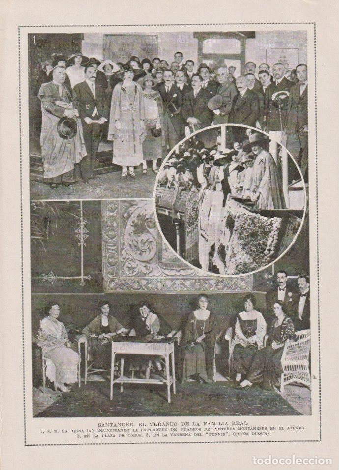 Coleccionismo de revistas y peri&oacute;dicos: * SANTANDER * Veraneo familia real: regatas balandros, tenis, en la plaza de toros - 1923