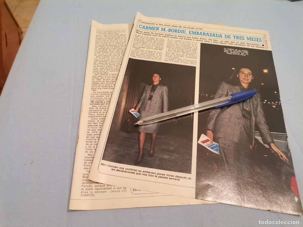 Coleccionismo de revistas y peri&oacute;dicos: MAYRA G&Oacute;MEZ KEMP ANIVERSARIO ANTENA 3 RECORTE REVISTA 3 PAG.REVERSO CONCHA VELASCO 1985