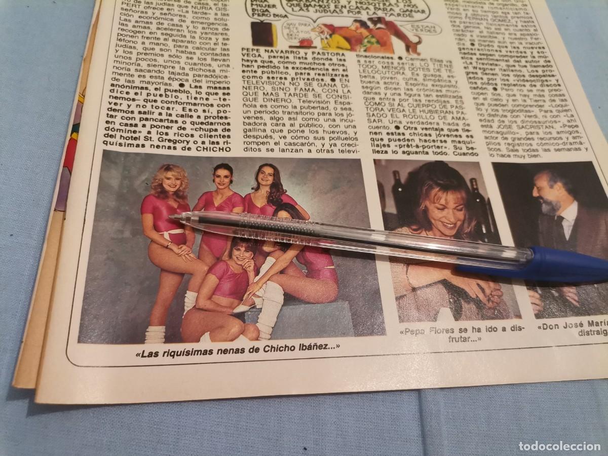 Coleccionismo de Revistas y Peri&oacute;dicos: AZAFATAS UN DOS TRES CHICHO IB&Aacute;&Ntilde;EZ, PEPA FLORES REVERSO ANUNCIO CADENA COPE RECORTE REVISTA 1985