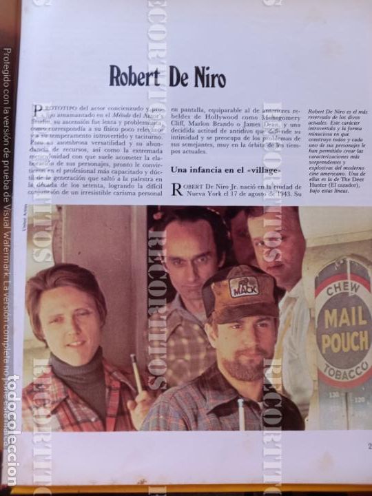 Coleccionismo de Revistas y Peri&oacute;dicos: ROBERT DE NIRO DENIRO