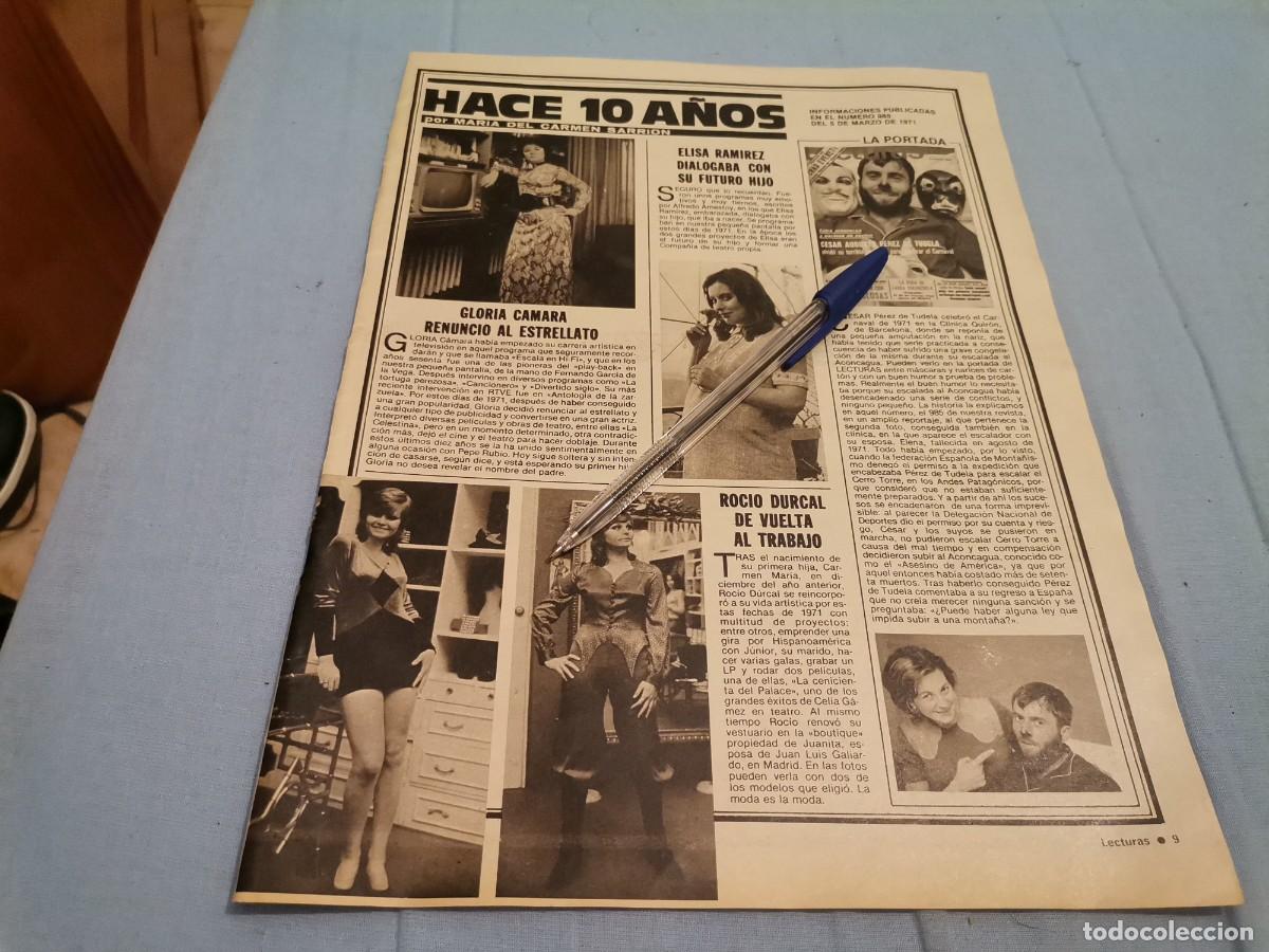 Coleccionismo de Revistas y Peri&oacute;dicos: GLORIA C&Aacute;MARA, ROCIO DURCAL, ELISA RAM&Iacute;REZ REVERSO MIGUEL BOSE RECORTE REVISTA 1981