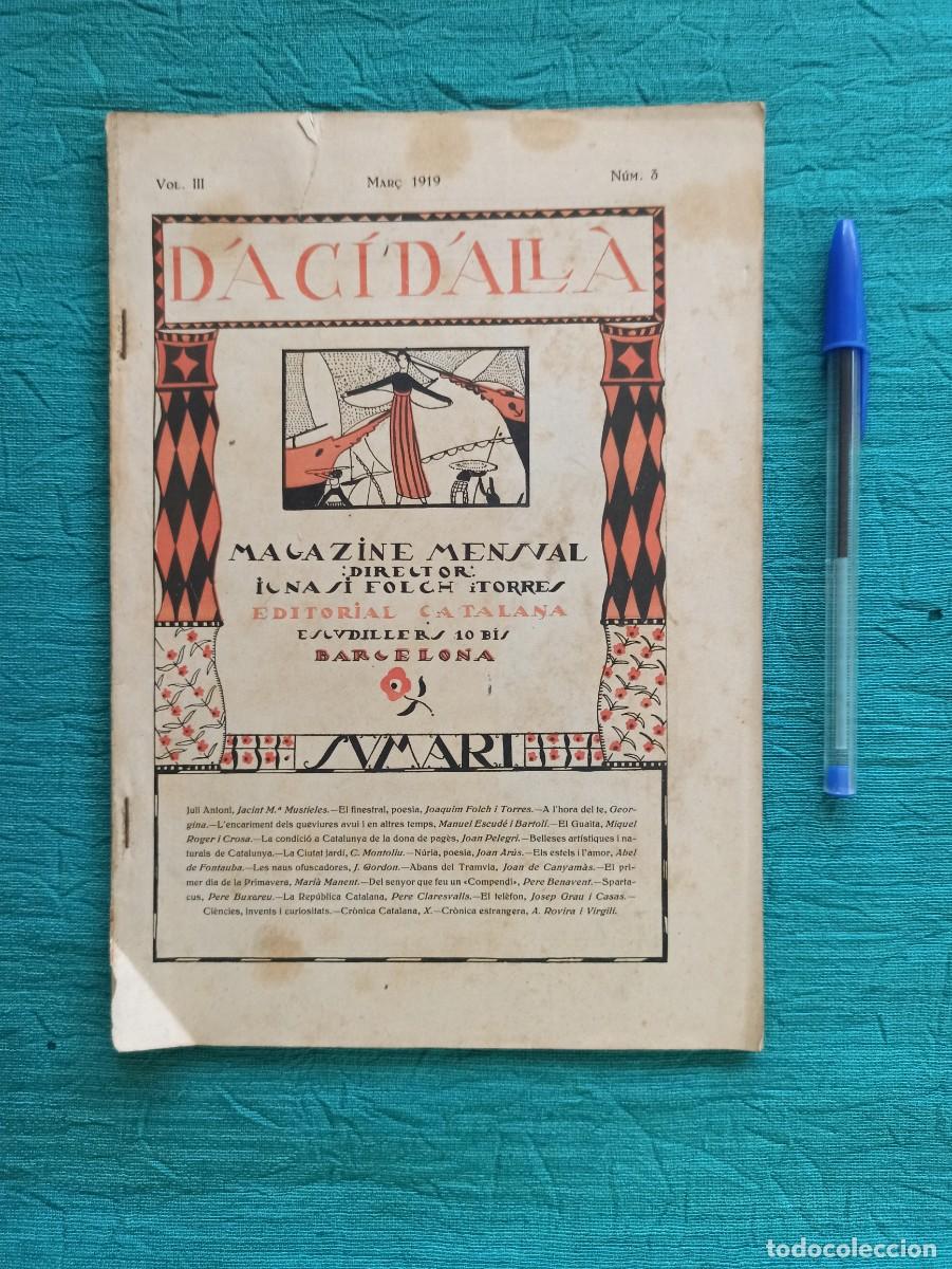 Collection Magazines and Newspapers: Antigua revista D'Aqui D'All&agrave;. Editorial Catalana. Mar&ccedil; 1919. En catalan. Magazine Mensual.