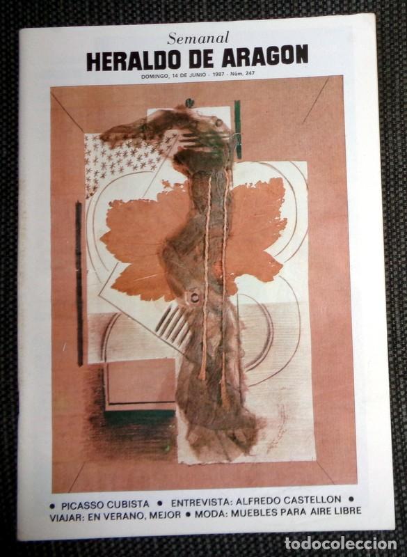 Coleccionismo de Revistas y Peri&oacute;dicos: REVISTA SEMANAL HERALDO ARAGON Junio 1987. ENTREVISTA A LOQUILLO por MATIAS URIBE. ROCK