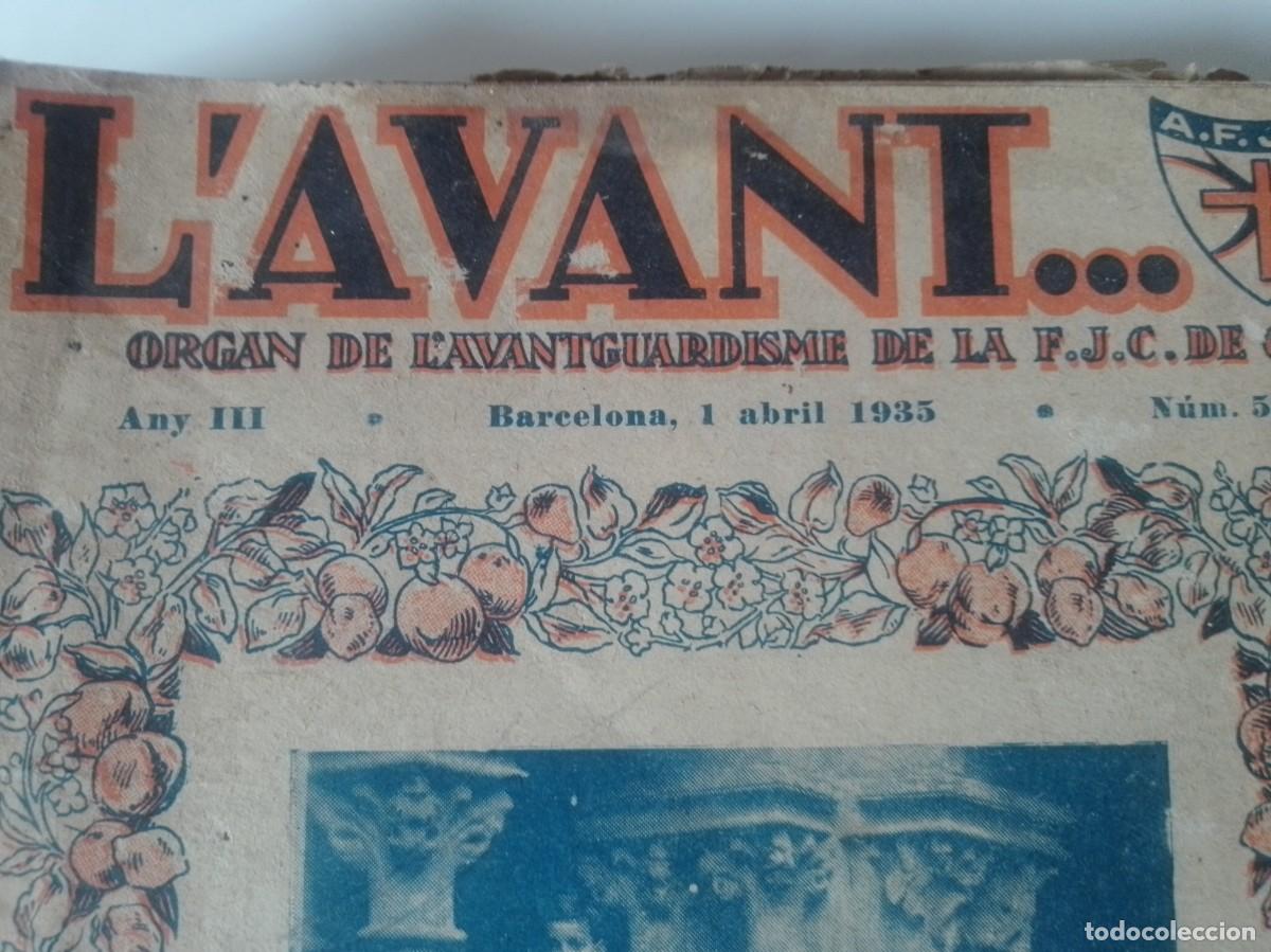 Coleccionismo de revistas y peri&oacute;dicos: TOMO DE 22 NUM DE LA REVISTA L'AVANT 1935 1936 - DEL NUM 52 AL 75