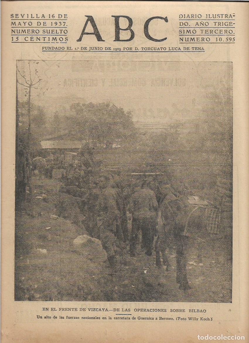 Collezionismo di Riviste e Giornali: 1937 GUERRA CIVIL FRENTE VIZCAYA BILBAO GUERNICA CREMA AFEITAR LA TOJA VINO IMPERIAL TOLEDO BYASS