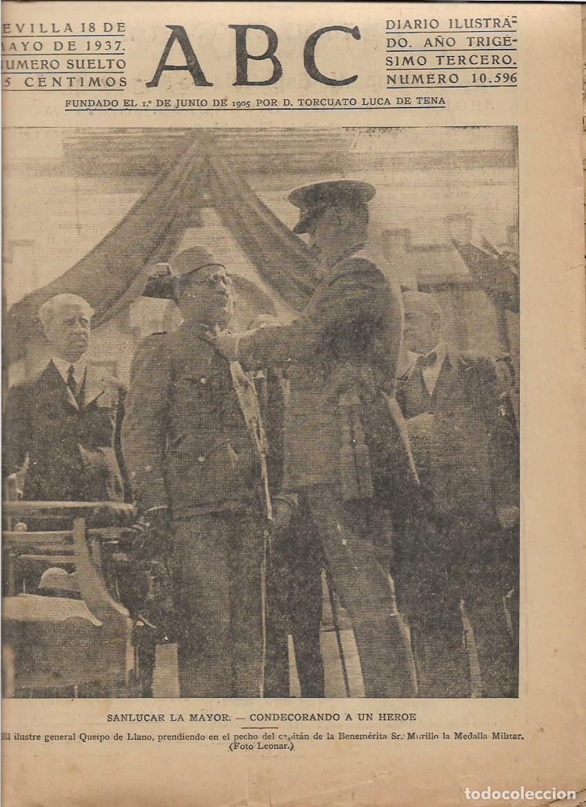 Collezionismo di Riviste e Giornali: 1937 GUERRA SANLUCAR LA MAYOR CONDECORACION SR MURILLO BENEMERITA QUEIPO DE LLANO NORMACOL DOMECQ