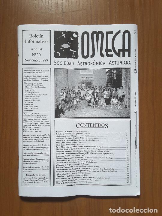 Coleccionismo de revistas y peri&oacute;dicos: Omega 30 - Bolet&iacute;n Sociedad Astron&oacute;mica Asturiana