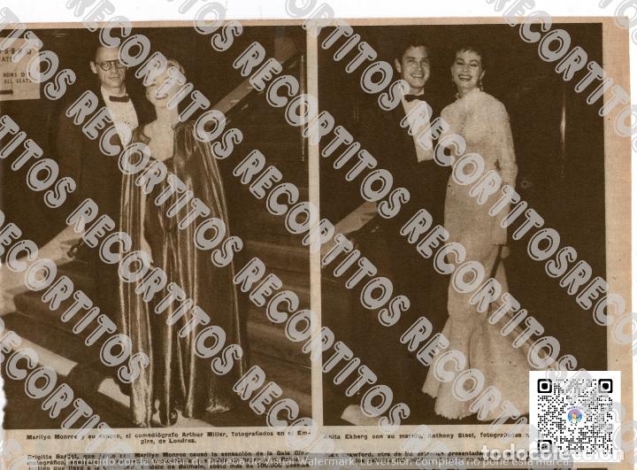 Coleccionismo de revistas y peri&oacute;dicos: SCAN MARILYN MONROE ANITA EKBERG ARTHUR MILLER