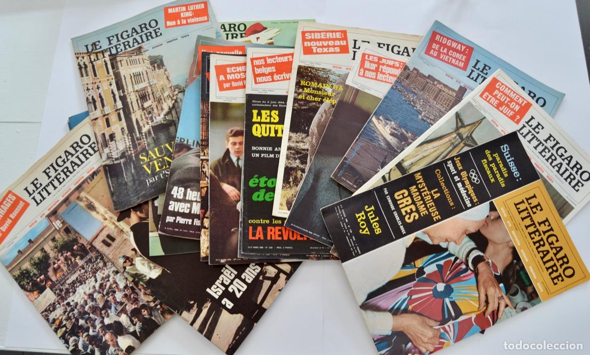 Collectionnisme de Revues et Journaux: Lote de 18 n&uacute;meros de &rdquo;Le Figaro Litt&eacute;raire&rdquo;. Revista Cultural Francesa. A&ntilde;o 1968. Buen estado