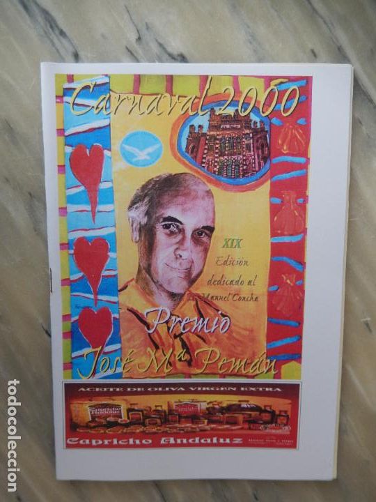 Coleccionismo de Revistas y Peri&oacute;dicos: C&Aacute;DIZ- LA GAVIOTA-CARNAVAL 2000-PREMIO JOS&Eacute; MAR&Iacute;A PEM&Aacute;N XIX EDICI&Oacute;N-DEDICADO A MANUEL DE LA CONCHA.