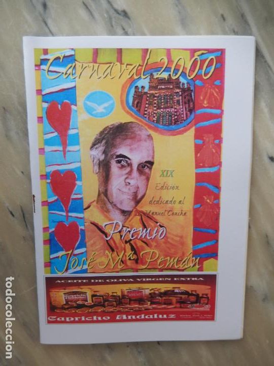 Coleccionismo de Revistas y Peri&oacute;dicos: C&Aacute;DIZ- LA GAVIOTA-CARNAVAL 2000-PREMIO JOS&Eacute; MAR&Iacute;A PEM&Aacute;N XIX EDICI&Oacute;N-DEDICADO A MANUEL DE LA CONCHA.