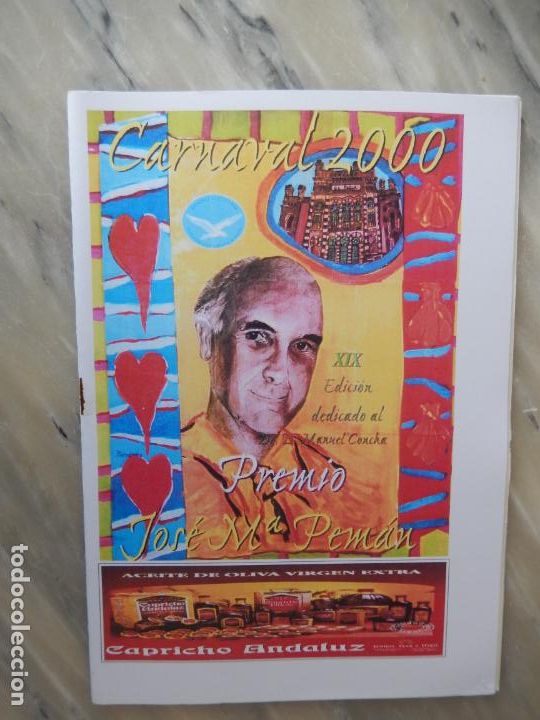 Coleccionismo de Revistas y Peri&oacute;dicos: C&Aacute;DIZ- LA GAVIOTA-CARNAVAL 2000-PREMIO JOS&Eacute; MAR&Iacute;A PEM&Aacute;N XIX EDICI&Oacute;N-DEDICADO A MANUEL DE LA CONCHA.