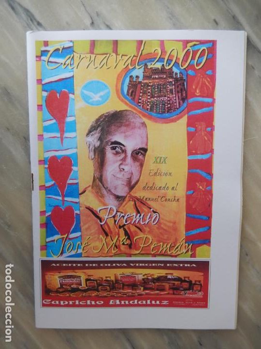 Coleccionismo de Revistas y Peri&oacute;dicos: C&Aacute;DIZ- LA GAVIOTA-CARNAVAL 2000-PREMIO JOS&Eacute; MAR&Iacute;A PEM&Aacute;N XIX EDICI&Oacute;N-DEDICADO A MANUEL DE LA CONCHA.