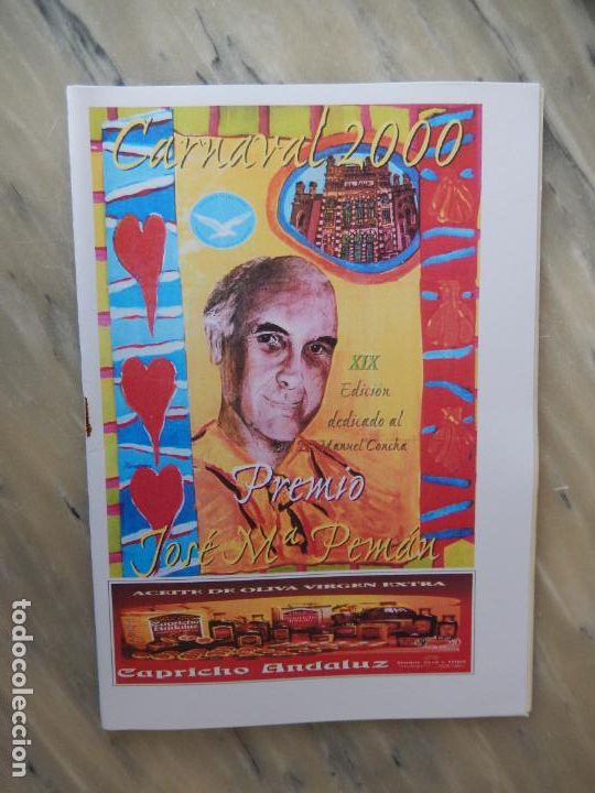 Coleccionismo de Revistas y Peri&oacute;dicos: C&Aacute;DIZ- LA GAVIOTA-CARNAVAL 2000-PREMIO JOS&Eacute; MAR&Iacute;A PEM&Aacute;N XIX EDICI&Oacute;N-DEDICADO A MANUEL DE LA CONCHA.