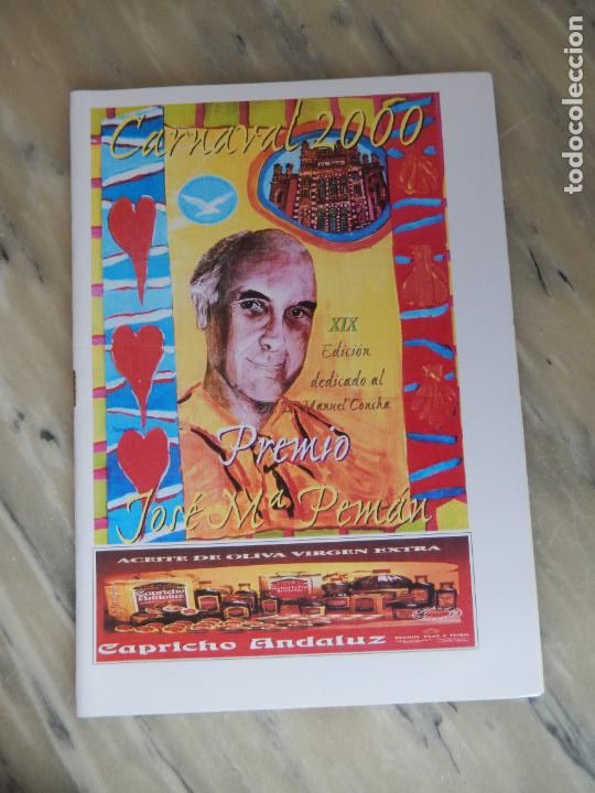 Coleccionismo de Revistas y Peri&oacute;dicos: C&Aacute;DIZ- LA GAVIOTA-CARNAVAL 2000-PREMIO JOS&Eacute; MAR&Iacute;A PEM&Aacute;N XIX EDICI&Oacute;N-DEDICADO A MANUEL DE LA CONCHA.