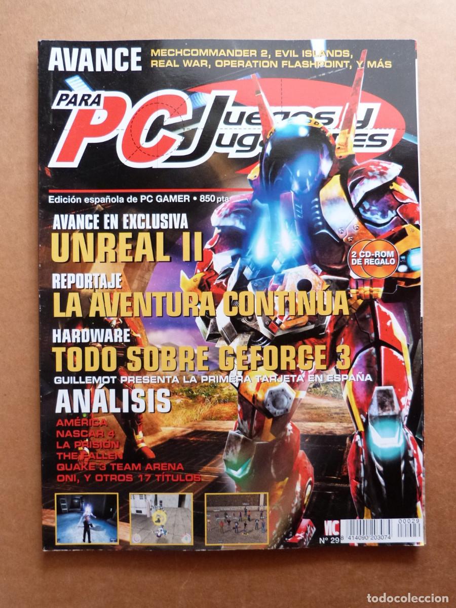Coleccionismo de revistas y peri&oacute;dicos: PC Juegos y Jugadores n&ordm; 29 Nascar Racing 4 La Prision Oni Aventuras graficas Unreal II GeForce 3