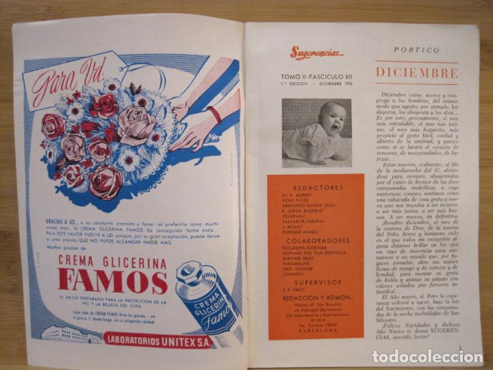 Collectionnisme de Revues et Journaux: SUGERENCIAS-DICIEMBRE 1956-REVISTA PUBLICIDAD FARMACIA PUJOL & CULLEL-BARCELONA-VER FOTOS-(K-7800)