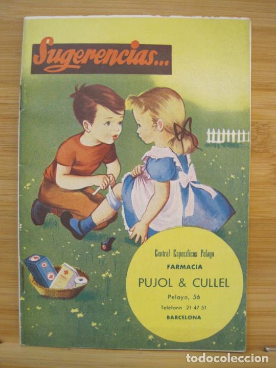 Collectionnisme de Revues et Journaux: SUGERENCIAS-ENERO 1957-REVISTA PUBLICIDAD FARMACIA PUJOL & CULLEL-BARCELONA-VER FOTOS-(K-7801)