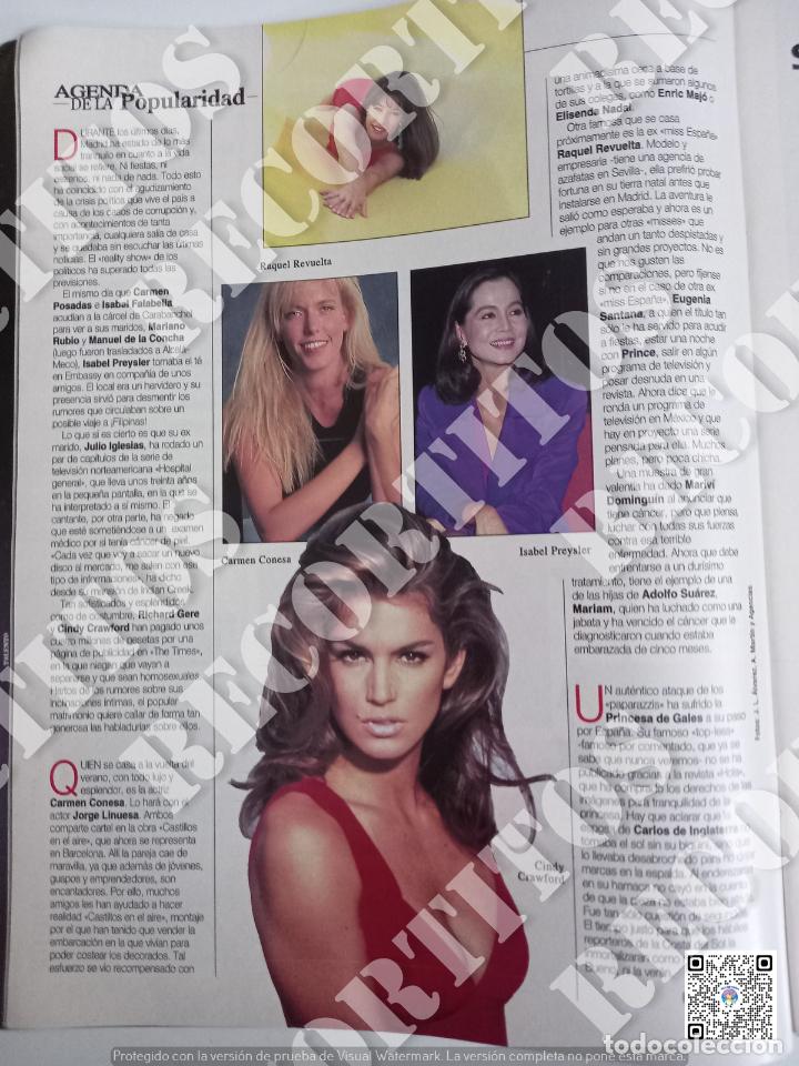 Coleccionismo de Revistas y Peri&oacute;dicos: RAQUEL REVUELTA MISS ESPA&Ntilde;A CARMEN CONESA ISABEL PREYSLER CINDY CRAWFORD