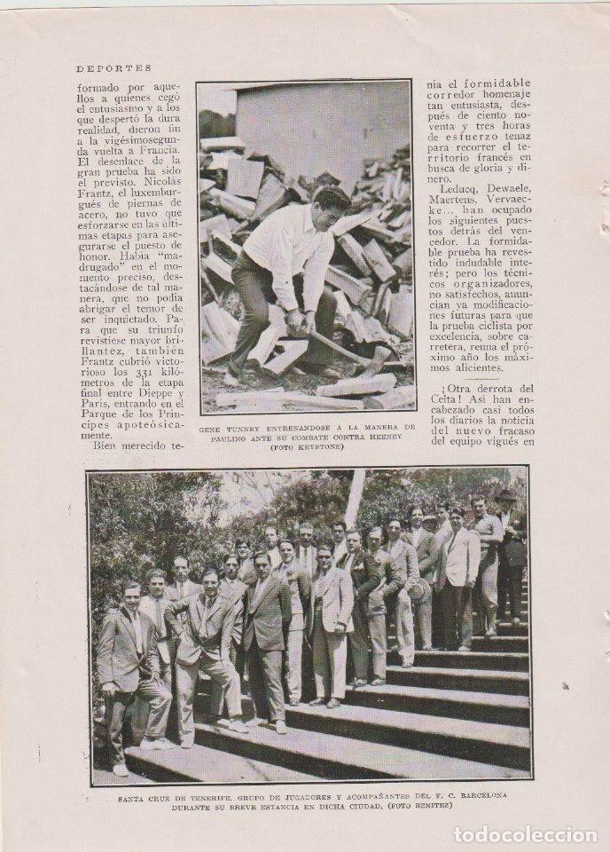 Coleccionismo de Revistas y Peri&oacute;dicos: * DEPORTES * Nataci&oacute;n femenina; ciclismo: Vuelta a Francia; equipo del F.C. Barcelona ...- 1928
