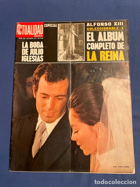 Coleccionismo de Revistas y Peri&oacute;dicos: REVISTA ACTUALIDAD ENERO 1971 BODA JULIO IGLESIAS